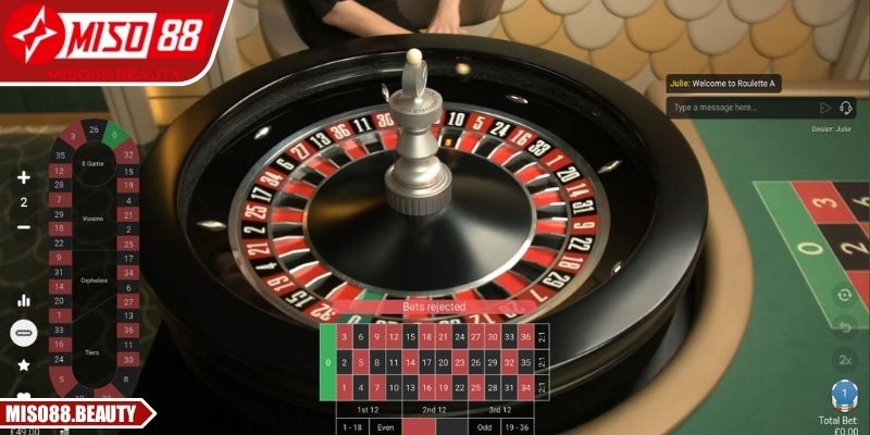 Roulette Miso88 – Nghệ Thuật Quay Số Không Gian Hiện Đại 2 Hệ thống cược đa dạng, tỷ lệ thưởng minh bạch, giao diện thân thiện